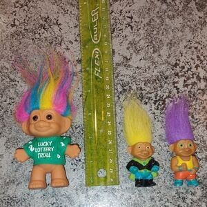 Russ Troll Doll Trio with Colorful Hair